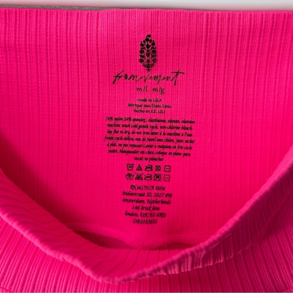 NWT Free People Movement High-Rise 7/8 Length Good Karma Leggings Tropical Pink - Picture 9 of 12